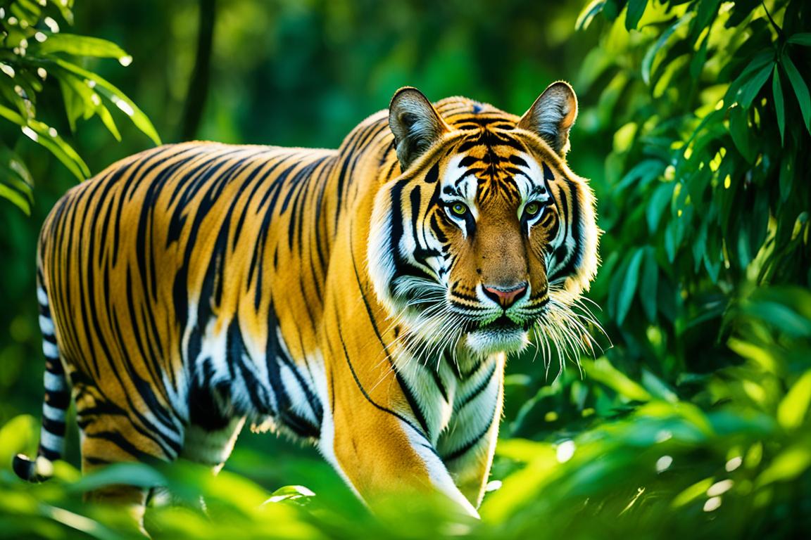 Tigre-de-bengala no Parque Nacional de Sundarbans