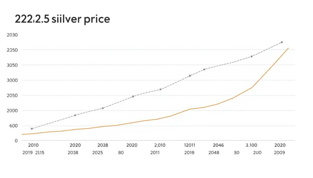 Gráfico de histórico de preços e projeções para colares de prata 925 até 2025 Gráfico de histórico de preços e projeções para colares de prata 925 até 2025