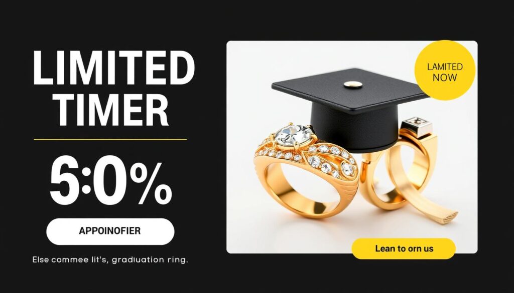 Promoção especial para anéis de formatura com tempo limitado Promoção especial para anéis de formatura com tempo limitado